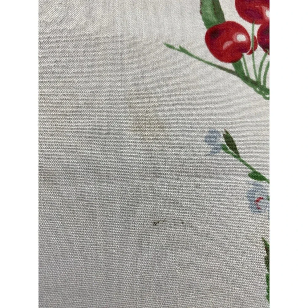 40s 50s Wilendur Cherries Napkins Set of 5 Farmhouse Country Chic